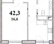 1-комнатная квартира площадью 42 кв.м, Парковая ул. | цена 3 468 600 руб. | www.metrprice.ru