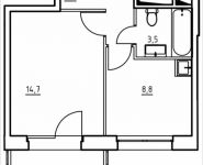 1-комнатная квартира площадью 33 кв.м, 1-й Грайвороновский пр, 1 стр 1 | цена 4 438 500 руб. | www.metrprice.ru