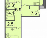 3-комнатная квартира площадью 86.2 кв.м, Серебрякова, 11-13, корп.3 | цена 12 404 180 руб. | www.metrprice.ru