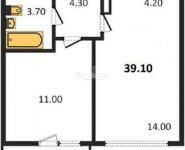 1-комнатная квартира площадью 39.1 кв.м,  | цена 5 100 000 руб. | www.metrprice.ru