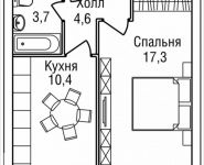 1-комнатная квартира площадью 36 кв.м, 3-й Силикатный проезд, вл. 4, корп. 2 | цена 7 131 135 руб. | www.metrprice.ru