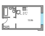 1-комнатная квартира площадью 23.8 кв.м,  | цена 1 940 500 руб. | www.metrprice.ru