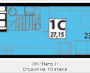 1-комнатная квартира площадью 27.15 кв.м, Красноказарменная, 14А, корп.К3 | цена 5 158 500 руб. | www.metrprice.ru