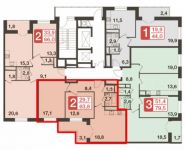 2-комнатная квартира площадью 63.8 кв.м, Новотушинская ул. | цена 5 761 140 руб. | www.metrprice.ru