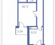 1-комнатная квартира площадью 57.6 кв.м, Кудрявцева, 14 | цена 6 696 069 руб. | www.metrprice.ru
