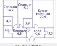 2-комнатная квартира площадью 95 кв.м, Шелепихинская набережная, влд 34, корп.1 | цена 22 776 000 руб. | www.metrprice.ru