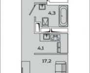 1-комнатная квартира площадью 32 кв.м, Рязанский просп., 2С4 | цена 5 100 768 руб. | www.metrprice.ru