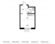 1-комнатная квартира площадью 23.7 кв.м,  | цена 2 893 770 руб. | www.metrprice.ru