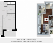 1-комнатная квартира площадью 47.3 кв.м, Береговой проезд, 5 | цена 11 068 200 руб. | www.metrprice.ru