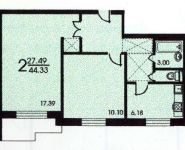 2-комнатная квартира площадью 45 кв.м, Чертановская ул., 4 | цена 7 400 000 руб. | www.metrprice.ru