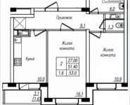 2-комнатная квартира площадью 53 кв.м, Просвещения ул. | цена 2 875 000 руб. | www.metrprice.ru