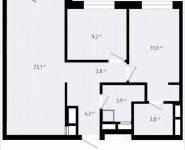 2-комнатная квартира площадью 63.5 кв.м, Заречная, 4Бс2 | цена 14 770 100 руб. | www.metrprice.ru