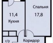 1-комнатная квартира площадью 41.3 кв.м, 3-й Нижнелихоборский проезд, 13к2 | цена 3 304 000 руб. | www.metrprice.ru