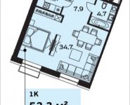 1-комнатная квартира площадью 52 кв.м в ЖК "Староалексеевская", Староалексеевская улица, 5 | цена 12 552 000 руб. | www.metrprice.ru