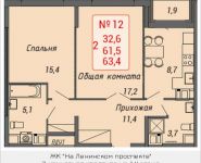 2-комнатная квартира площадью 63.4 кв.м, Стадионная улица, 4 | цена 5 842 310 руб. | www.metrprice.ru