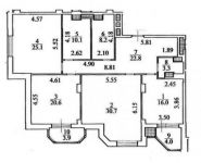 3-комнатная квартира площадью 144 кв.м, Ломоносовский просп., 25К5 | цена 95 016 617 руб. | www.metrprice.ru