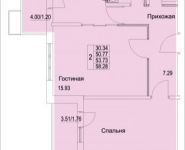 2-комнатная квартира площадью 58 кв.м, Муравская 2-я ул. | цена 6 588 332 руб. | www.metrprice.ru
