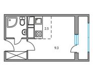 1-комнатная квартира площадью 19.6 кв.м,  | цена 1 700 000 руб. | www.metrprice.ru