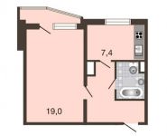 1-комнатная квартира площадью 37.8 кв.м, Недорубова ул, д. 21 | цена 3 295 000 руб. | www.metrprice.ru