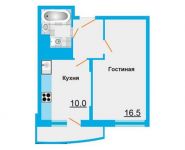 1-комнатная квартира площадью 34.8 кв.м, Речной пр. | цена 2 157 600 руб. | www.metrprice.ru