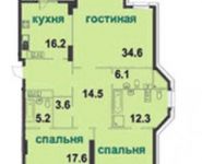 2-комнатная квартира площадью 76 кв.м в ЖК "Доминион", Ломоносовский проспект, 25к2 | цена 46 350 000 руб. | www.metrprice.ru