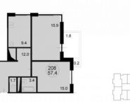 2-комнатная квартира площадью 59.4 кв.м, Радио ул. | цена 6 450 840 руб. | www.metrprice.ru