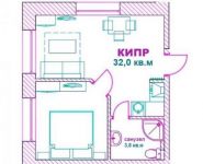 0-комнатная квартира площадью 32 кв.м, проезд Шокальского, 31к1 | цена 2 050 000 руб. | www.metrprice.ru