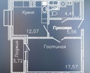 1-комнатная квартира площадью 44 кв.м, Митинская ул., 22 | цена 8 000 014 руб. | www.metrprice.ru
