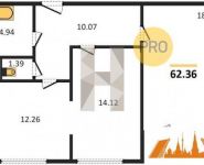 2-комнатная квартира площадью 62.4 кв.м,  | цена 11 431 880 руб. | www.metrprice.ru