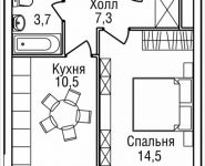 1-комнатная квартира площадью 36 кв.м, 3-й Силикатный проезд, вл. 4, корп. 2 | цена 8 061 620 руб. | www.metrprice.ru