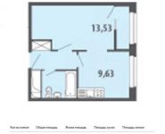 1-комнатная квартира площадью 33.3 кв.м, Путилковское шоссе, 1 | цена 2 989 442 руб. | www.metrprice.ru