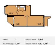 2-комнатная квартира площадью 64.2 кв.м, Рождественская улица, 33 | цена 6 628 650 руб. | www.metrprice.ru