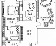 2-комнатная квартира площадью 84 кв.м, Авиационная, 77к2, корп.2 | цена 21 200 124 руб. | www.metrprice.ru