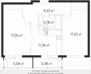 2-комнатная квартира площадью 62.4 кв.м, Вешняковская | цена 10 233 600 руб. | www.metrprice.ru