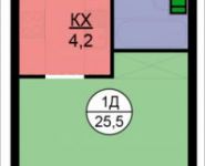 1-комнатная квартира площадью 25 кв.м, посёлок Газопровод, 101к5 | цена 3 098 250 руб. | www.metrprice.ru