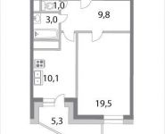 1-комнатная квартира площадью 46 кв.м в ЖК "Альбатрос", Твардовского ул., 12К2 | цена 9 480 000 руб. | www.metrprice.ru