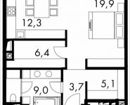 1-комнатная квартира площадью 57.72 кв.м в МФК "Balchug Residence", Садовническая, к5вл31, корп.4 | цена 26 415 558 руб. | www.metrprice.ru