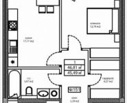 1-комнатная квартира площадью 46.8 кв.м, Автозаводская ул., 23к2 | цена 11 087 603 руб. | www.metrprice.ru