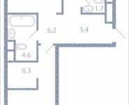 2-комнатная квартира площадью 67.7 кв.м, Новоалексеевская, 16с7 | цена 15 308 350 руб. | www.metrprice.ru