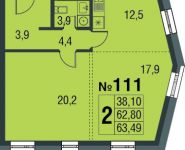 2-комнатная квартира площадью 63 кв.м, Павелецкая наб., 8С13 | цена 14 729 680 руб. | www.metrprice.ru