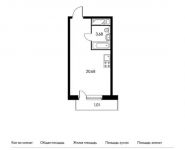 1-комнатная квартира площадью 25.37 кв.м,  | цена 3 074 844 руб. | www.metrprice.ru