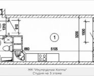 1-комнатная квартира площадью 27.3 кв.м, Талдомская улица, 17к1 | цена 2 536 668 руб. | www.metrprice.ru