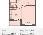 1-комнатная квартира площадью 38 кв.м, Бережок ул., 4 | цена 3 038 500 руб. | www.metrprice.ru