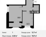 1-комнатная квартира площадью 43 кв.м в ЖК "Родной Город. Октябрьское Поле", Берзарина ул., 28 | цена 7 877 434 руб. | www.metrprice.ru