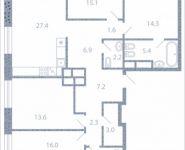 4-комнатная квартира площадью 121.5 кв.м, Новоалексеевская, 16с7 | цена 39 334 490 руб. | www.metrprice.ru