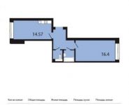 1-комнатная квартира площадью 42 кв.м, микрорайон Опытное Поле, 10 | цена 3 950 100 руб. | www.metrprice.ru