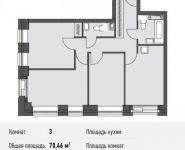 3-комнатная квартира площадью 70.2 кв.м, Донецкая ул., 30С1 | цена 7 320 656 руб. | www.metrprice.ru