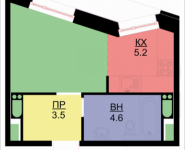 1-комнатная квартира площадью 26.5 кв.м, Некрасова, 6 | цена 2 279 000 руб. | www.metrprice.ru