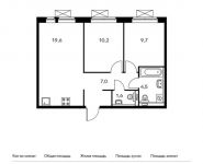 2-комнатная квартира площадью 52.6 кв.м, жилой комплекс Мякинино Парк, | цена 6 390 900 руб. | www.metrprice.ru