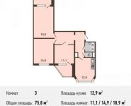 3-комнатная квартира площадью 8 кв.м, Рождественская ул., 29 | цена 8 402 000 руб. | www.metrprice.ru